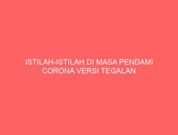 ISTILAH-ISTILAH DI MASA PENDAMI CORONA VERSI TEGALAN