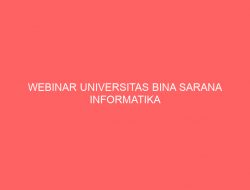 WEBINAR UNIVERSITAS BINA SARANA INFORMATIKA