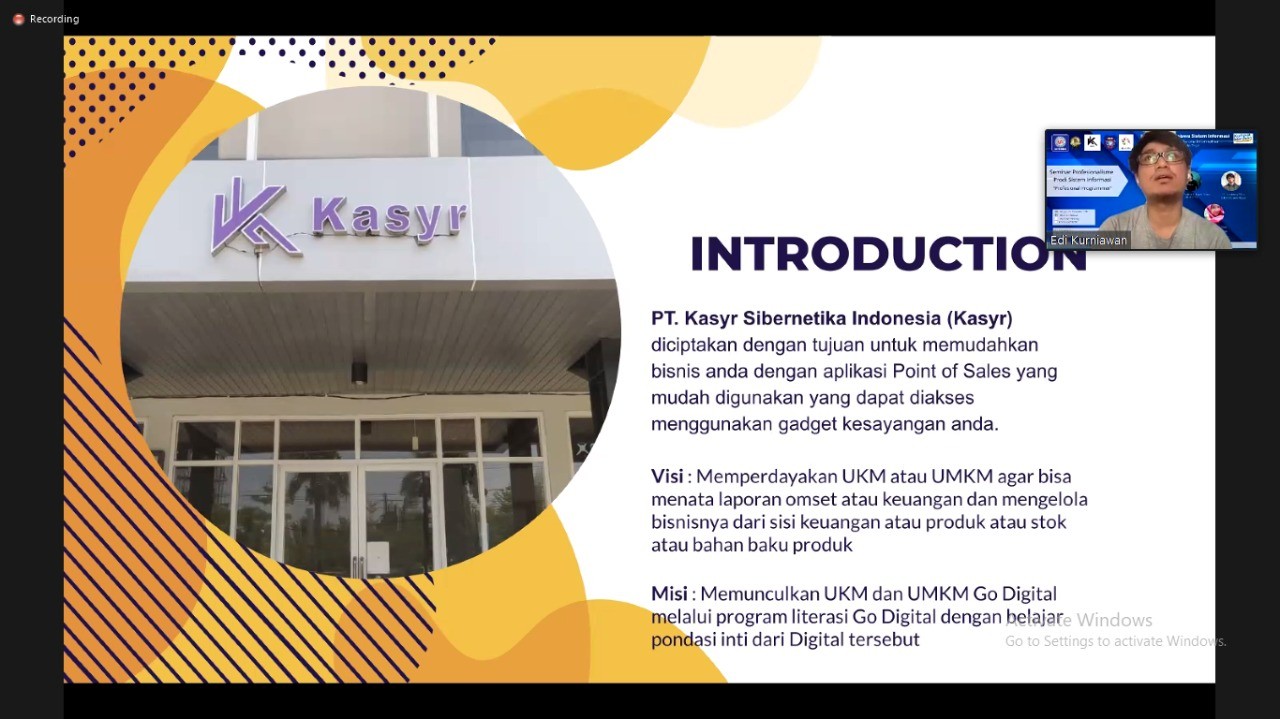 CEO and Founder (Hustler) PT. Kasyr Sibernetika Indonesia