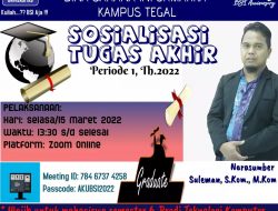 Prodi Teknologi Komputer Universitas BSI Tegal Mengadakan Sosialisasi Tugas Akhir Periode I Tahun 2022