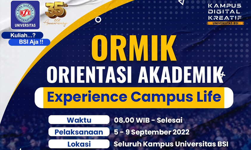 Melalui Ormik, Cara Universitas BSI Kenalkan Kehidupan Kampus Kepada Maba