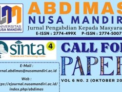 Tingkatkan Jumlah Publikasi, Jurnal AbdiMas Nusa Mandiri Perluas Fokus Dan Scope Menjadi Multidisiplin Ilmu