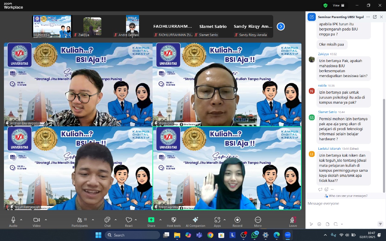 Antusiasme Tinggi! Seminar UBSI Tegal Bongkar Rahasia Dapat Beasiswa Kuliah Tanpa Pusing Biaya