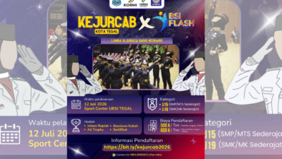 KEJURCAB X BSI FLASH 2026 Siap Digelar, Jadi Ajang Adu Prestasi dan Karakter Generasi Muda Kota Tegal