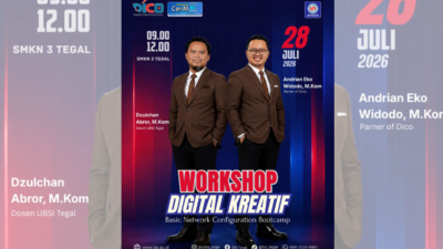 Upgrade Skill IT Sejak Sekolah, UBSI Kampus Tegal Gelar Workshop Digital Kreatif
