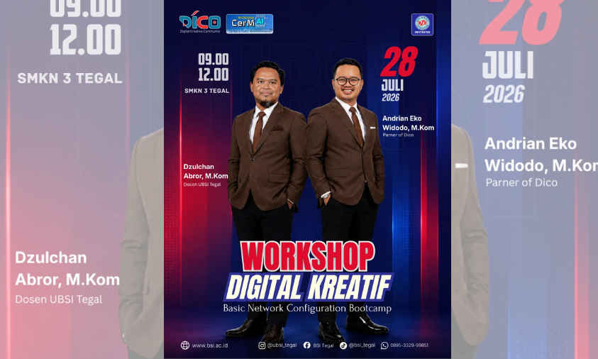 Upgrade Skill IT Sejak Sekolah, UBSI Kampus Tegal Gelar Workshop Digital Kreatif