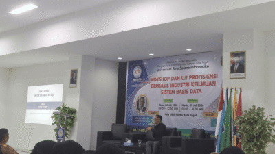 UBSI Kampus Tegal Bekali Mahasiswa Hadapi Sertifikasi melalui Workshop Keilmuan Basis Data
