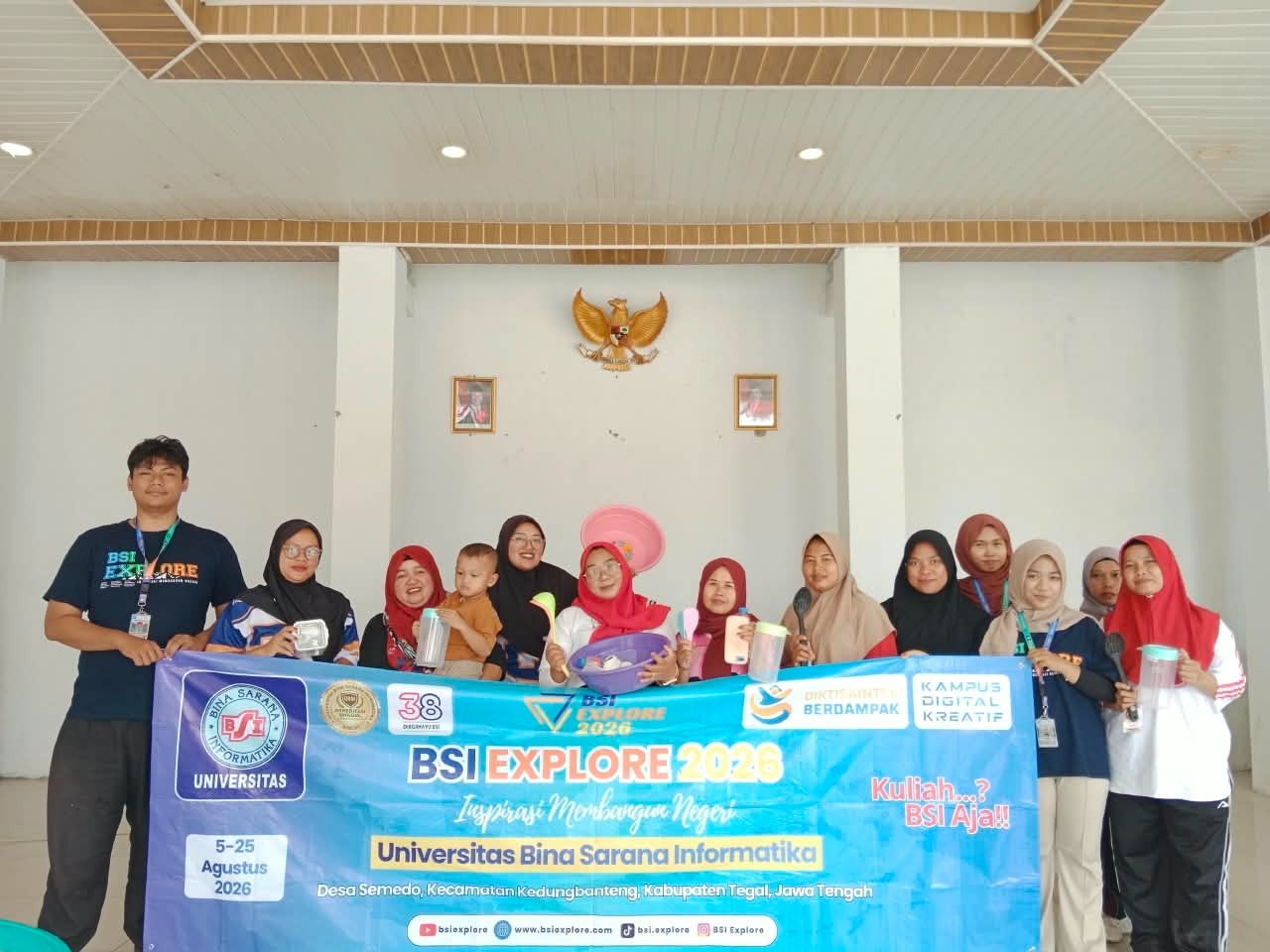 BSI Explore Desa Semedo Padukan Senam dan Edukasi Pengolahan Hasil Bumi